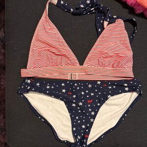 Vineyard Vines Red and Blue Bikini Swimwear